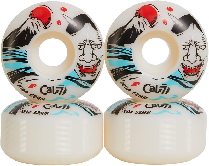 Cal 7 Catch-22 Skateboard Wheels, 52mm & 100A, Black & White Design, Great for Trick, Street & More - Image 1